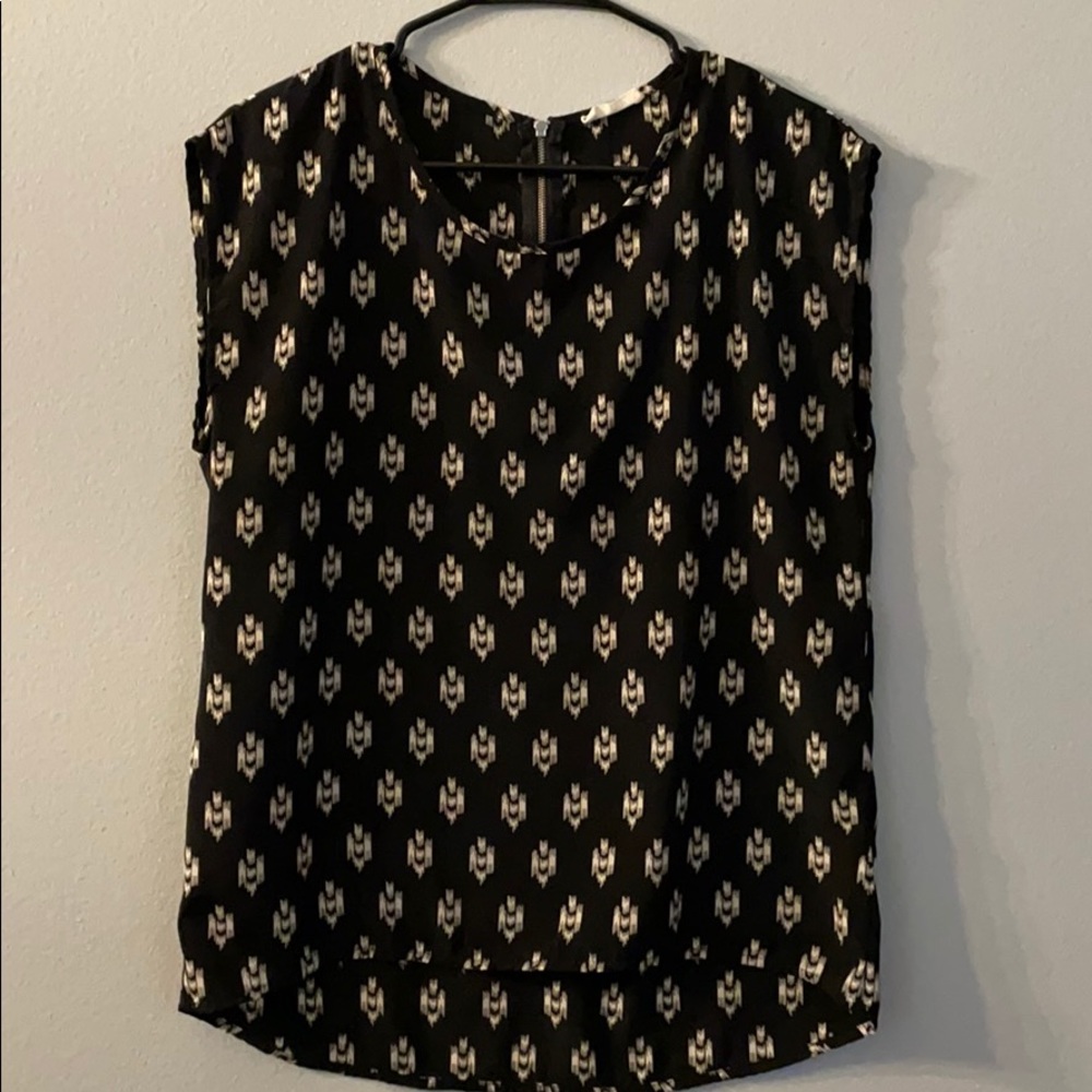 Black and cream blouse